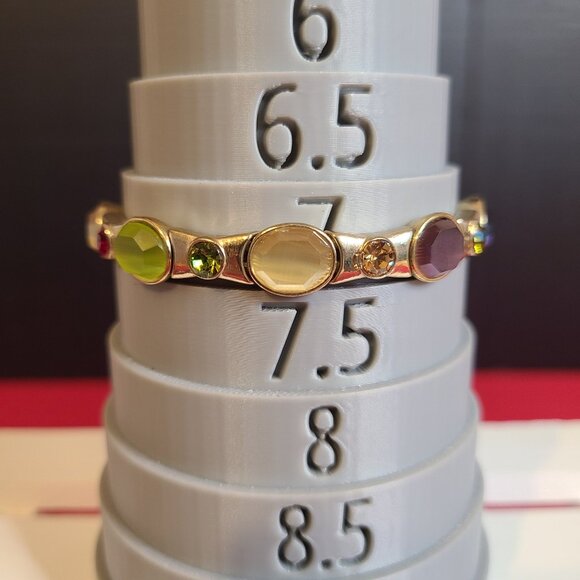 Monet Multicolor Gold Tone Stretch Bracelet - Picture 3 of 5